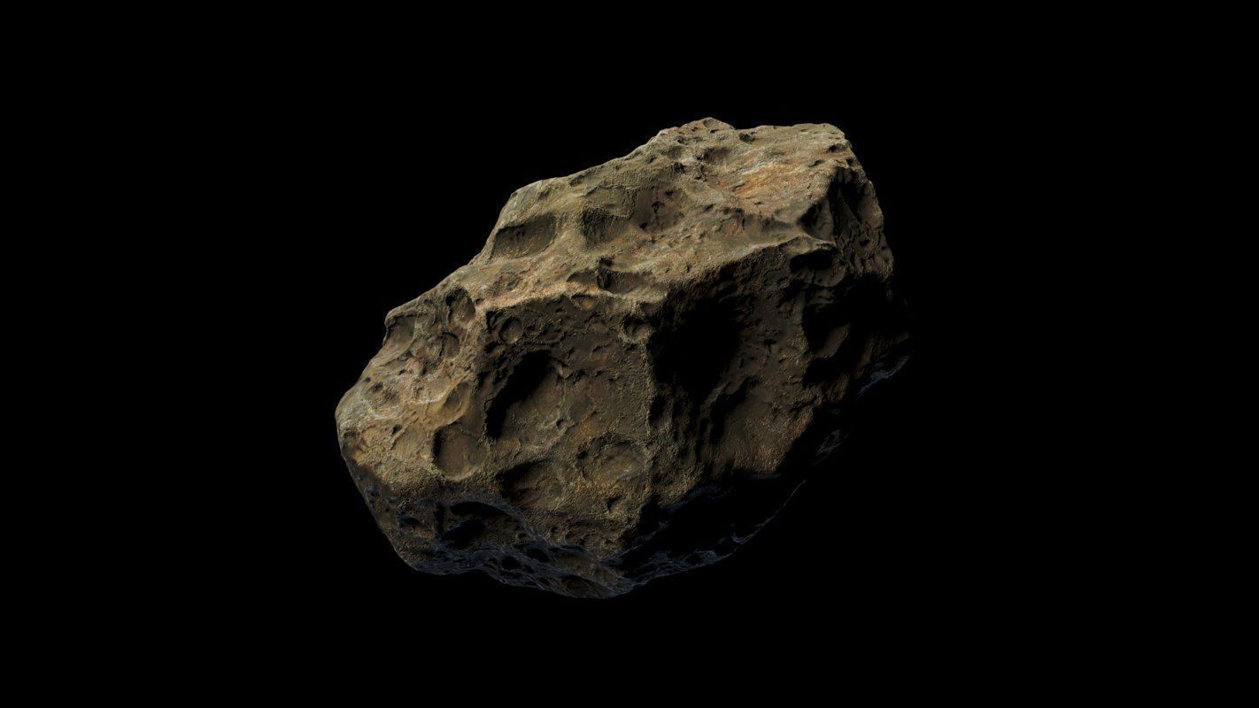 3D asteroids pack model Free low-poly 3D model_5