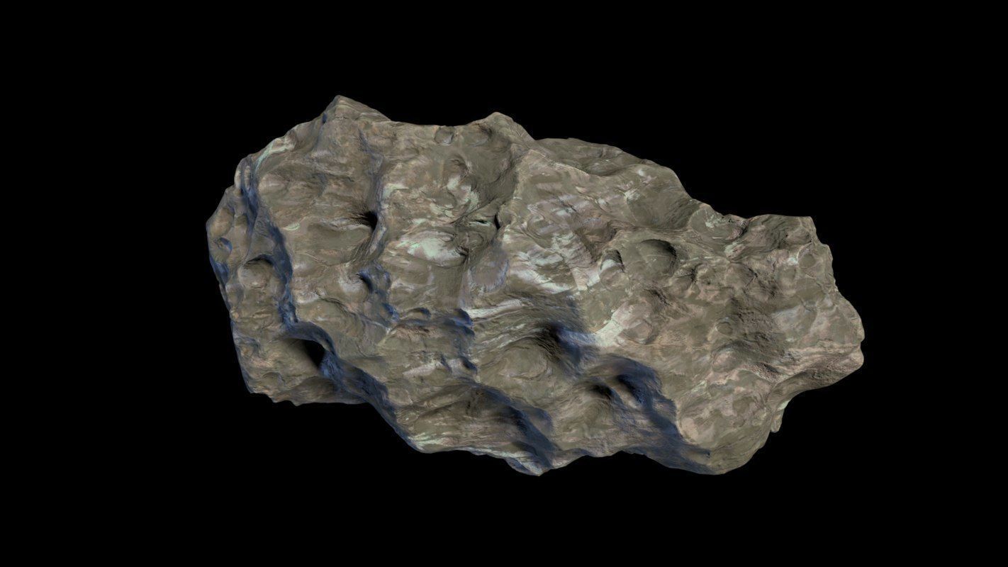 3D asteroids pack model Free low-poly 3D model_7