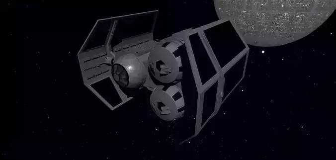 STAR WARS - TIE HEAVY BOMBER Low-poly 3D model