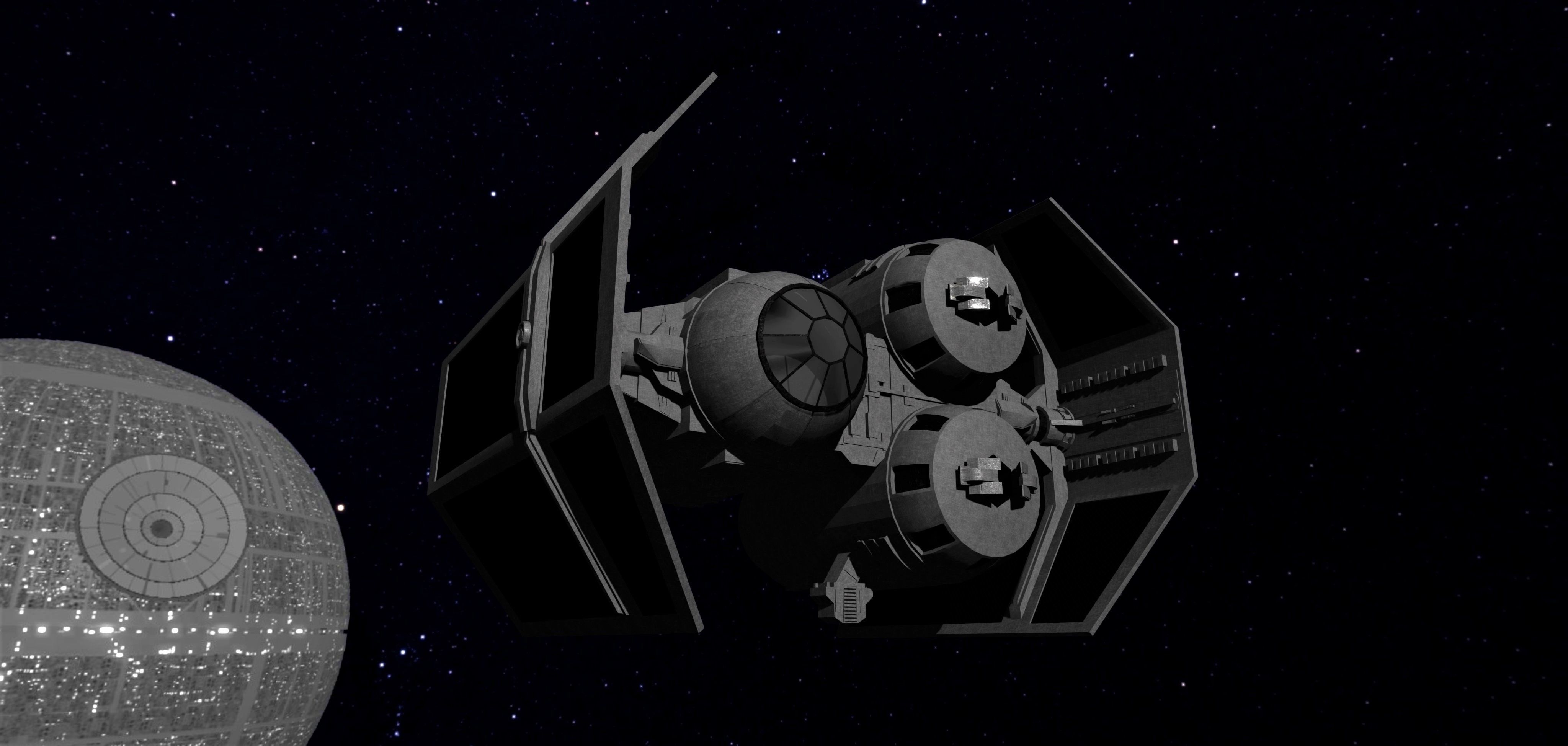 STAR WARS - TIE HEAVY BOMBER Low-poly 3D model_1