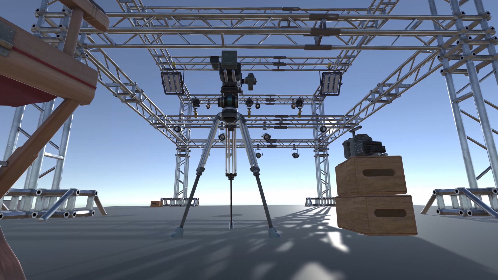 Lights Cameras and Action Blockbuster Movie Set Low-poly 3D model_8