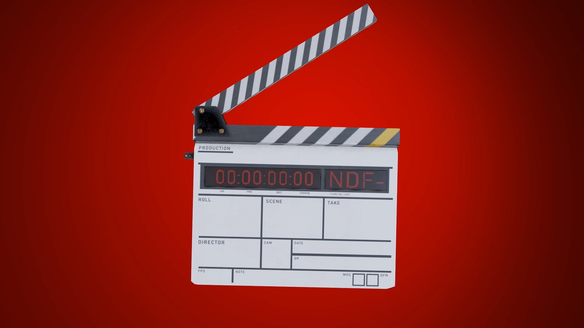 Lights Cameras and Action Blockbuster Movie Set Low-poly 3D model_2