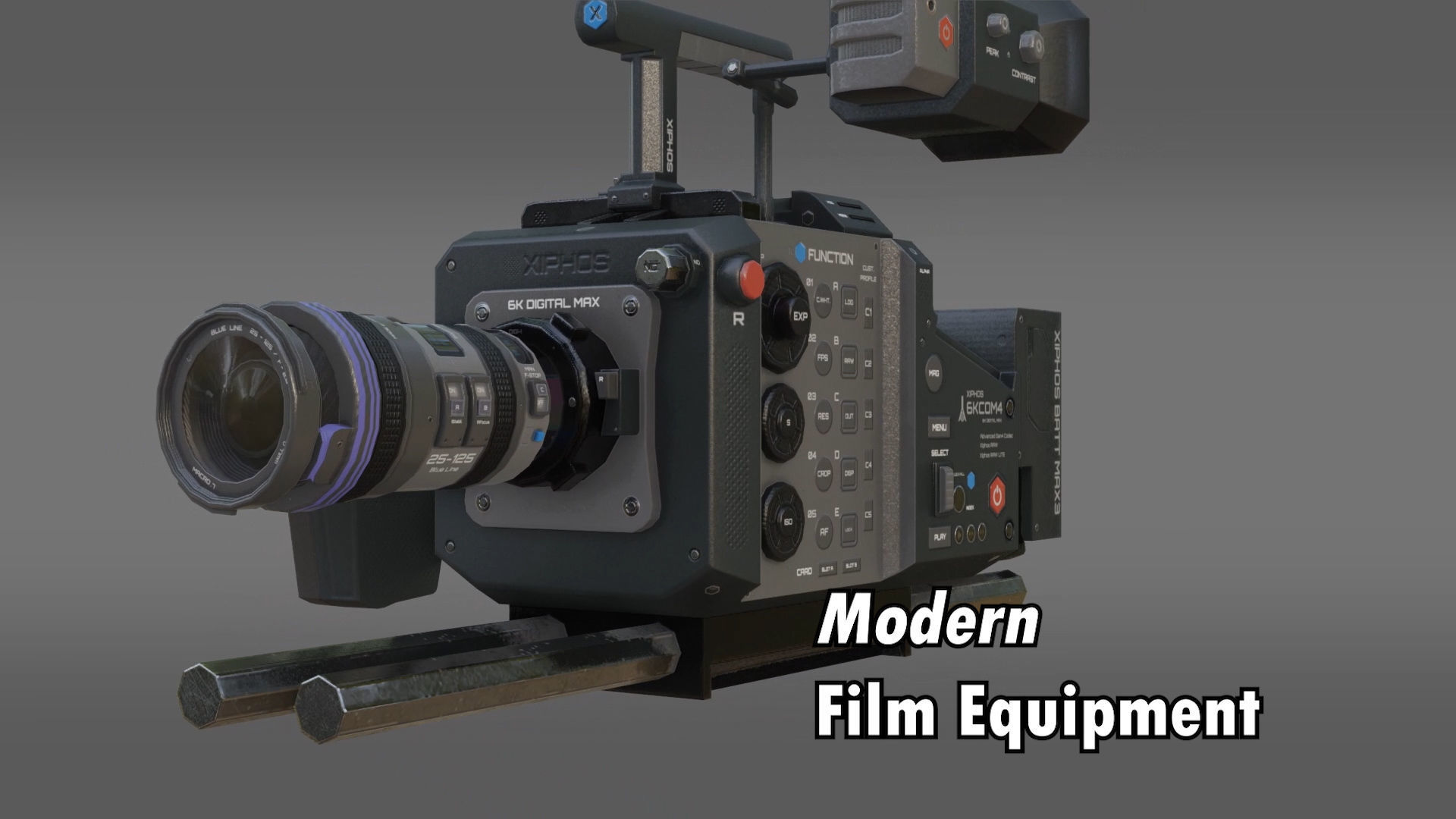 Lights Cameras and Action Blockbuster Movie Set Low-poly 3D model_3