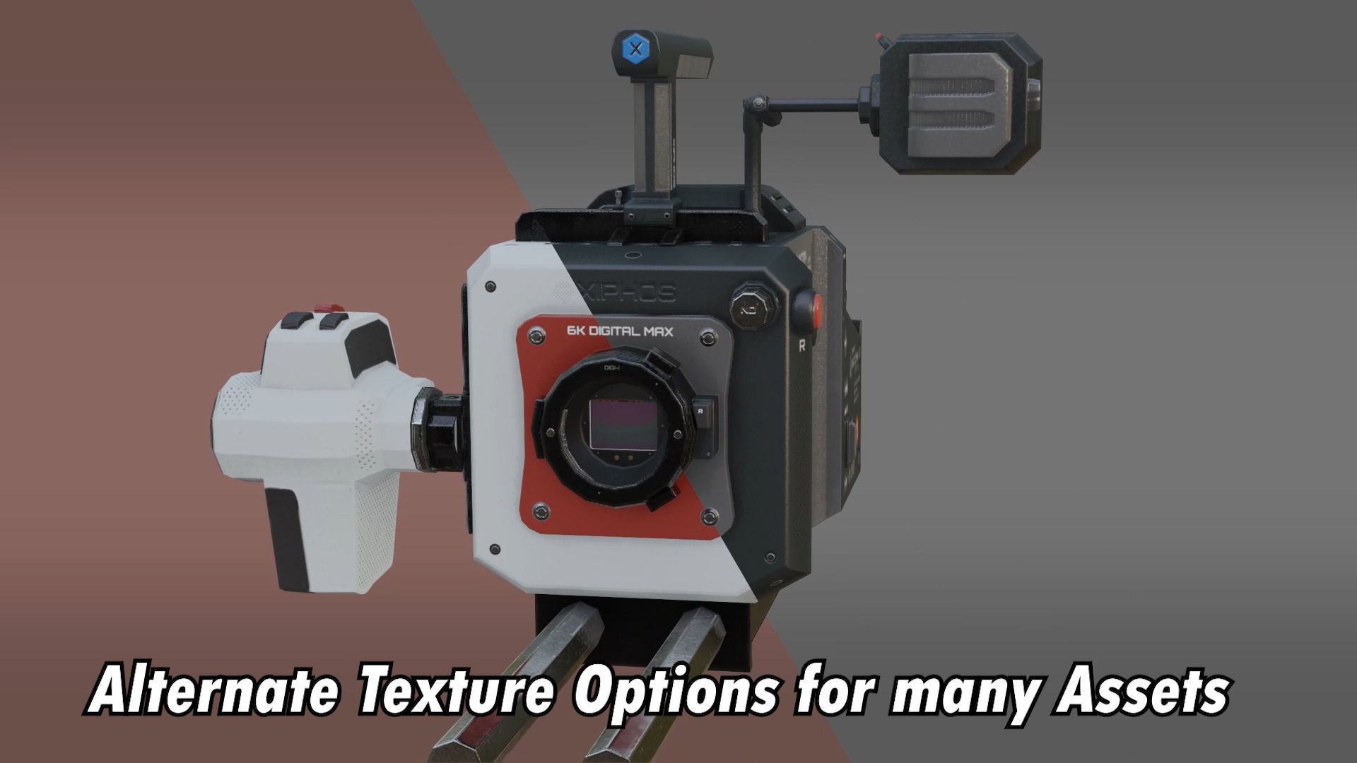 Lights Cameras and Action Blockbuster Movie Set Low-poly 3D model_4
