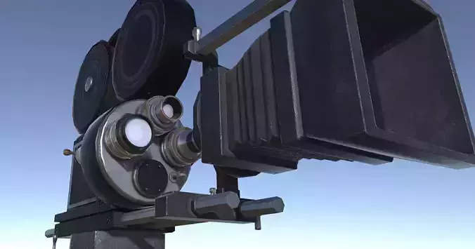 Lights Cameras and Action Blockbuster Movie Set Low-poly 3D model