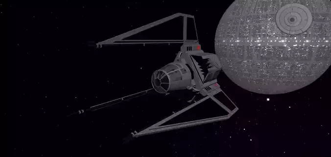 STAR WARS - TIE PHANTOM Low-poly 3D model