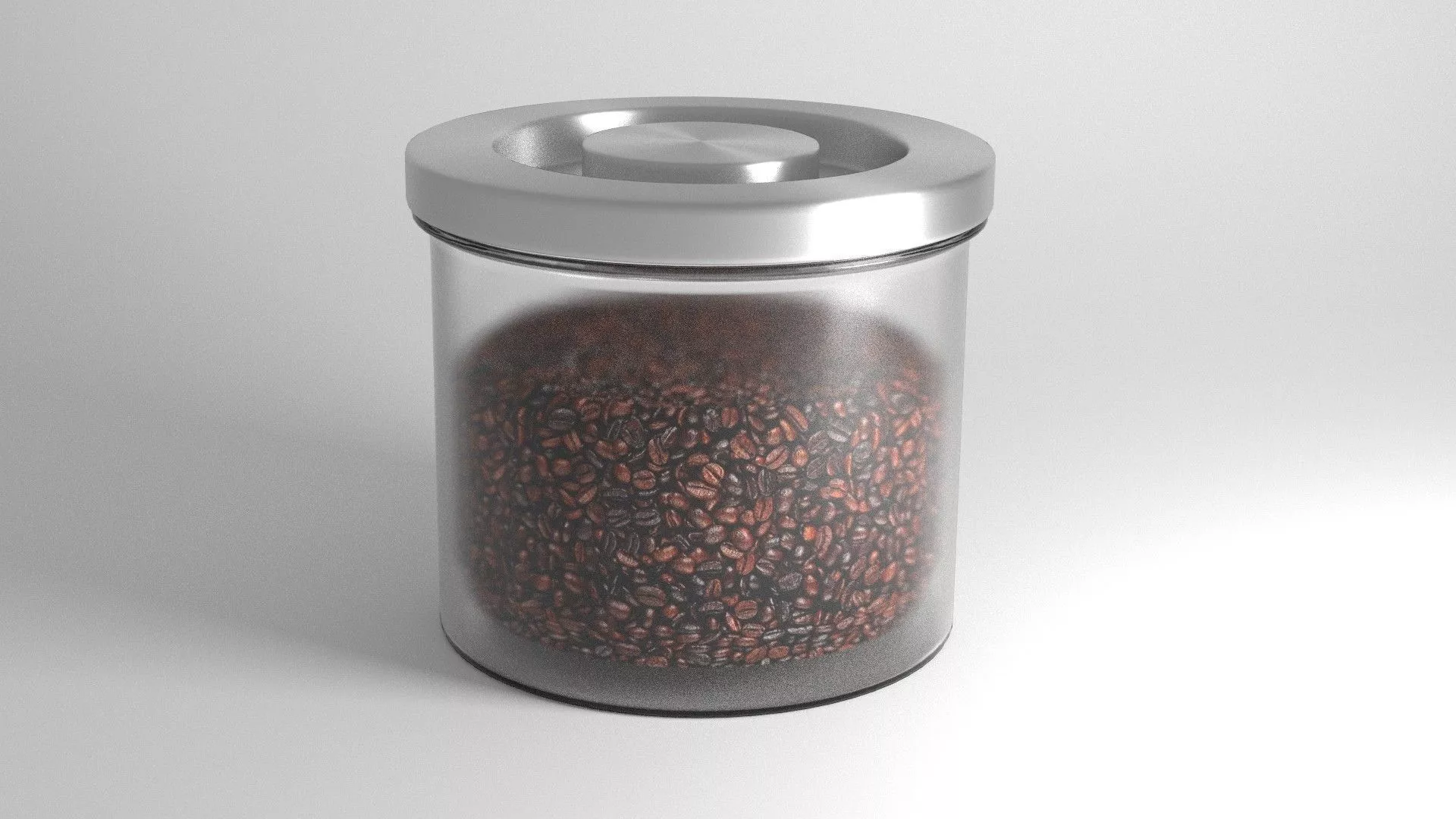 Jar with Coffee Free 3D model