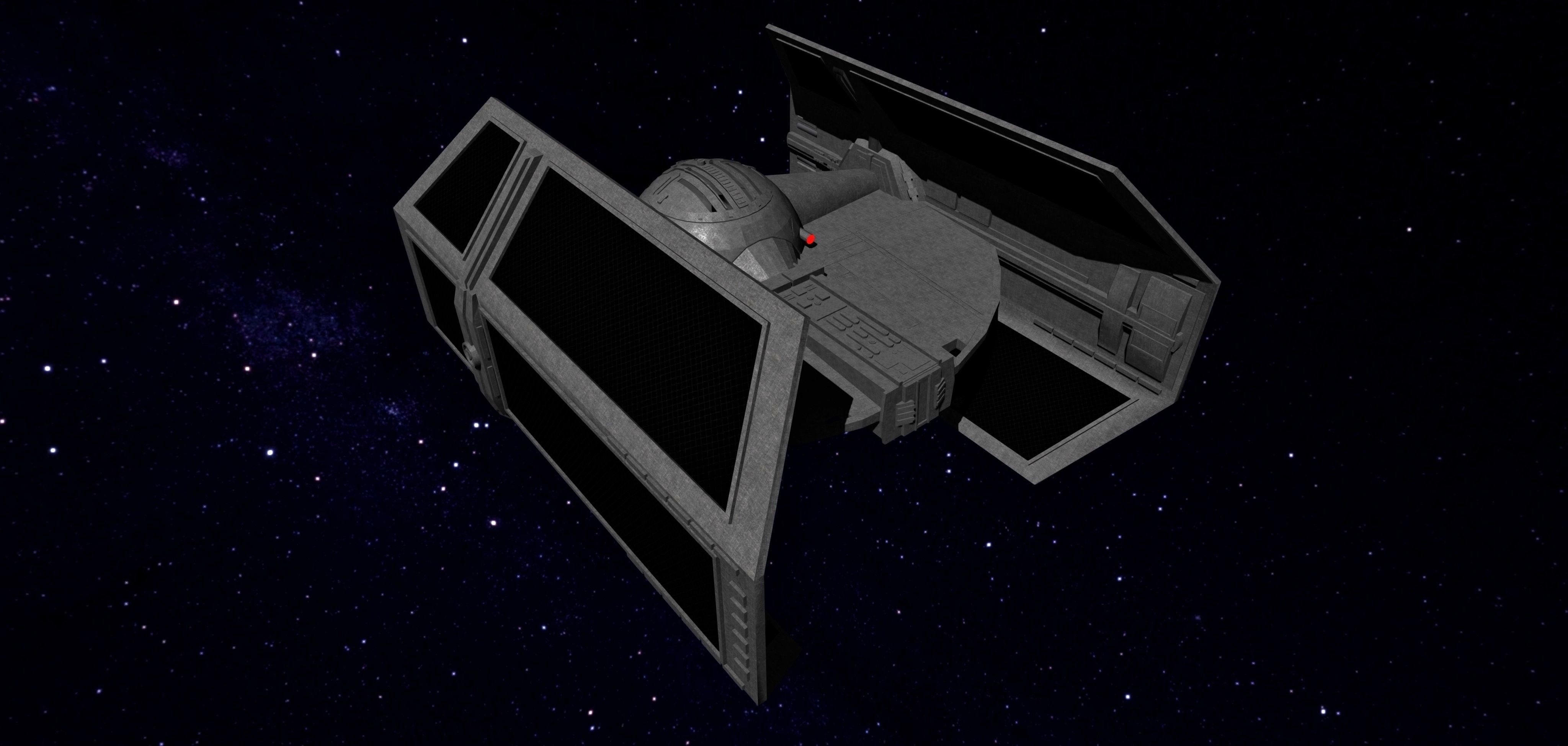 STAR WARS - TIE ADVANCED Low-poly 3D model_1