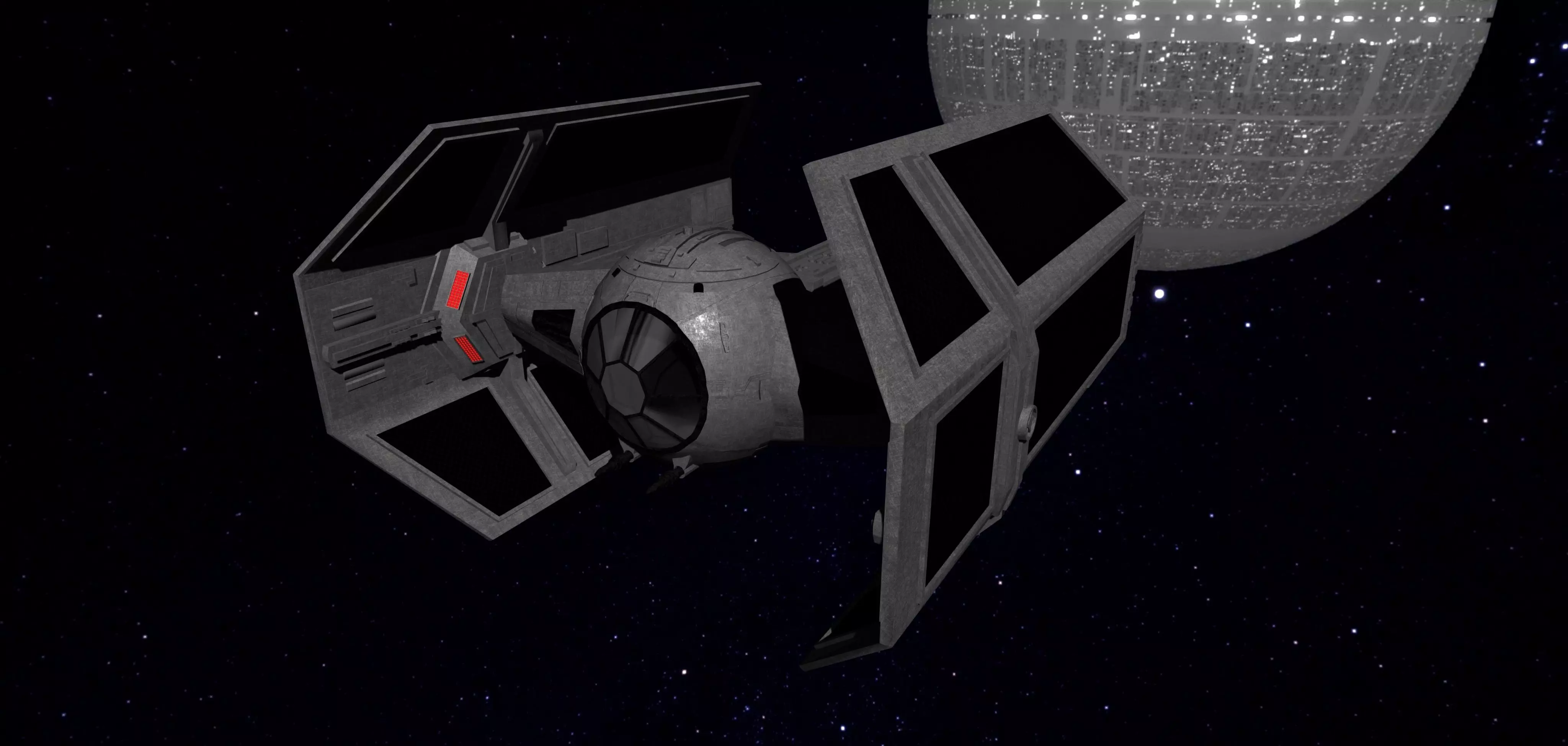 STAR WARS - TIE ADVANCED Low-poly 3D model_0