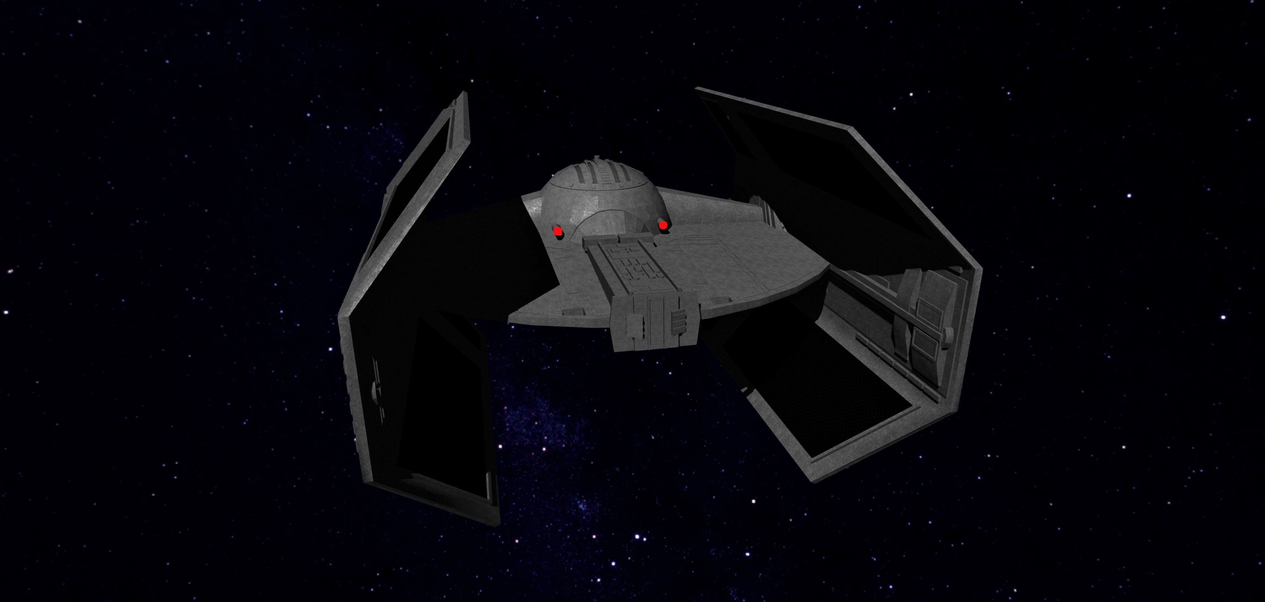 STAR WARS - TIE ADVANCED Low-poly 3D model_3