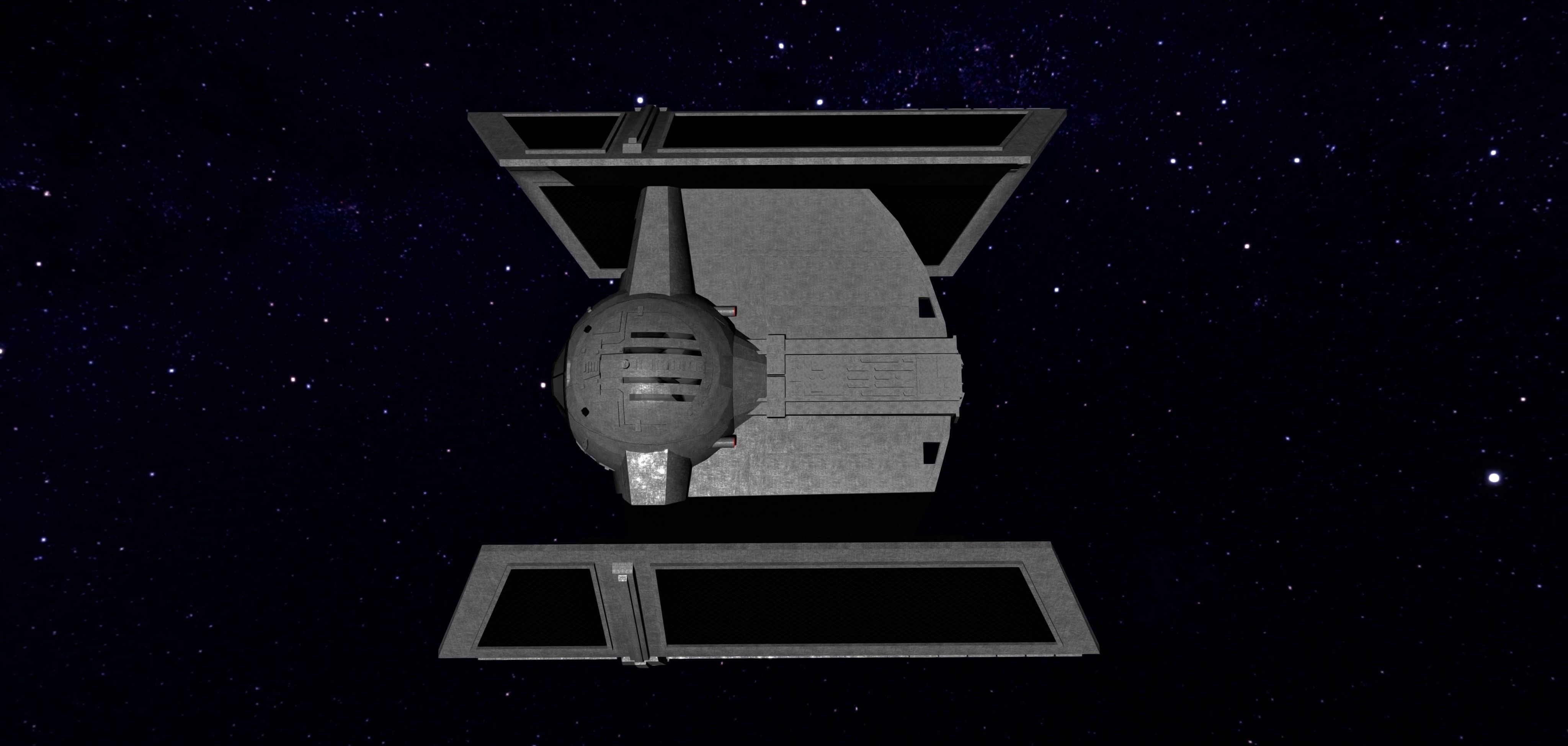 STAR WARS - TIE ADVANCED Low-poly 3D model_4