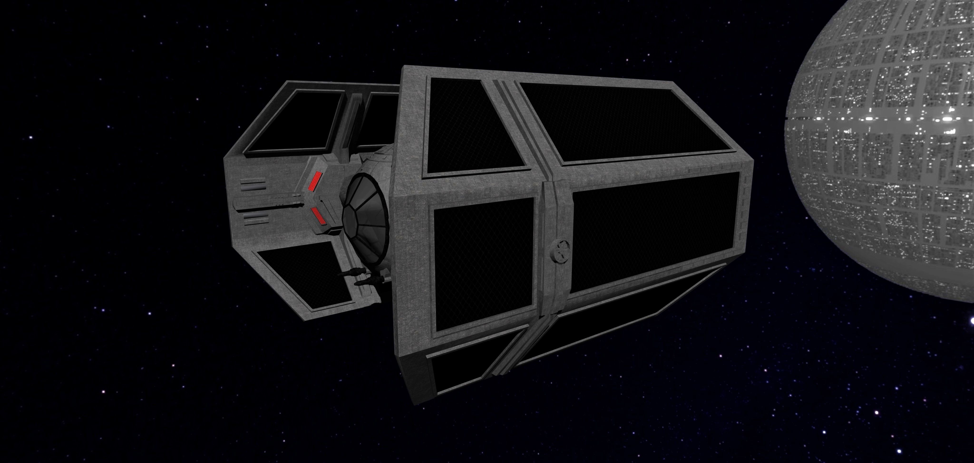 STAR WARS - TIE ADVANCED Low-poly 3D model_6