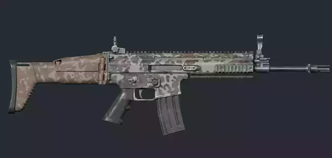 Scar L Camo Low-poly 3D model