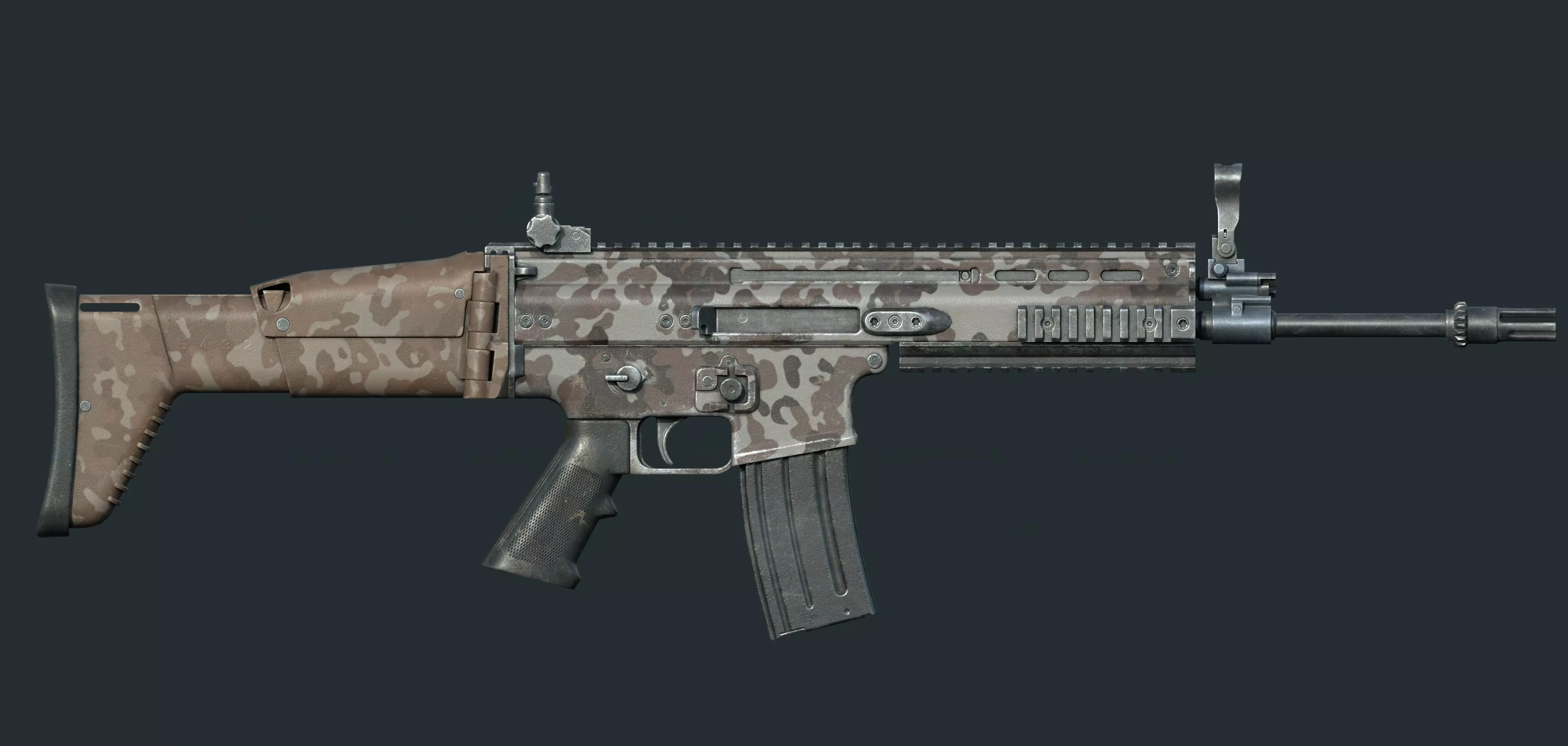 Scar L Camo Low-poly 3D model