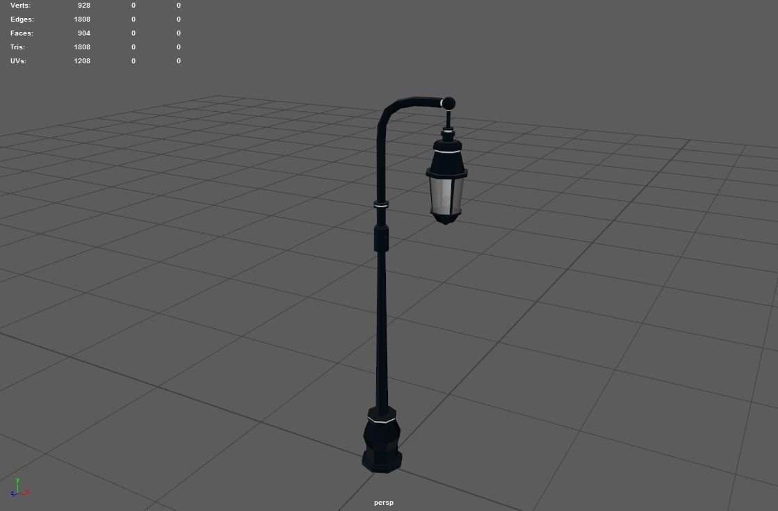 Light Pole Free low-poly 3D model_5