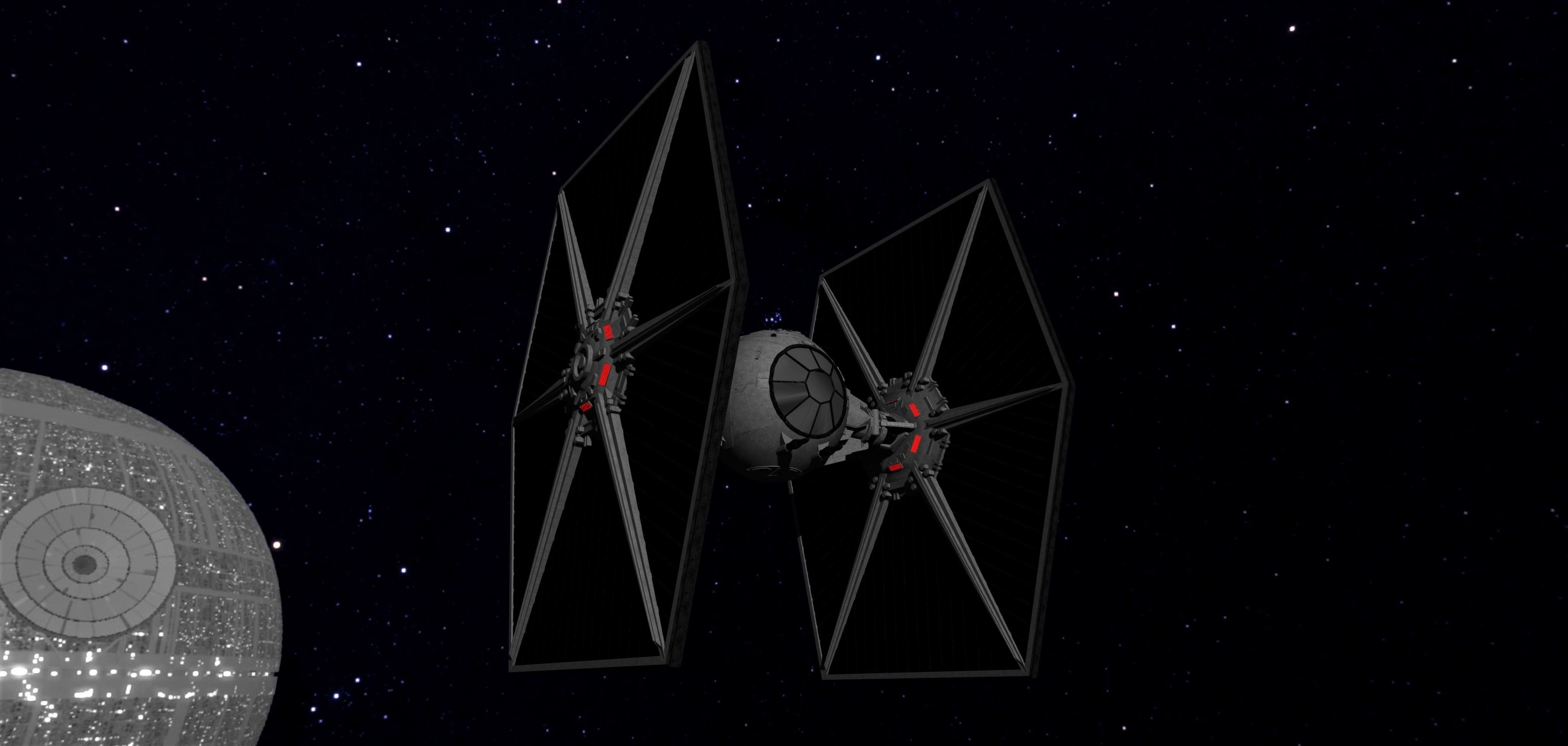 STAR WARS - TIE FIGHTER Low-poly 3D model_1