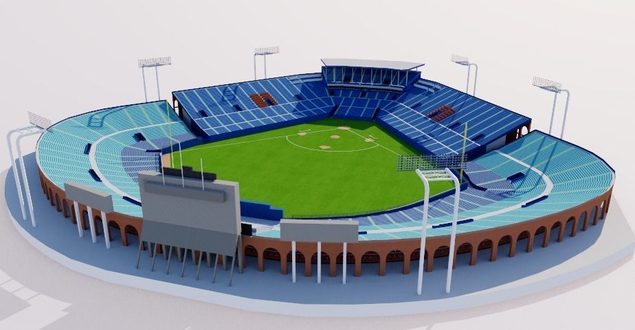 Meiji Jingu Stadium - Tokyo Japan 3D model_1