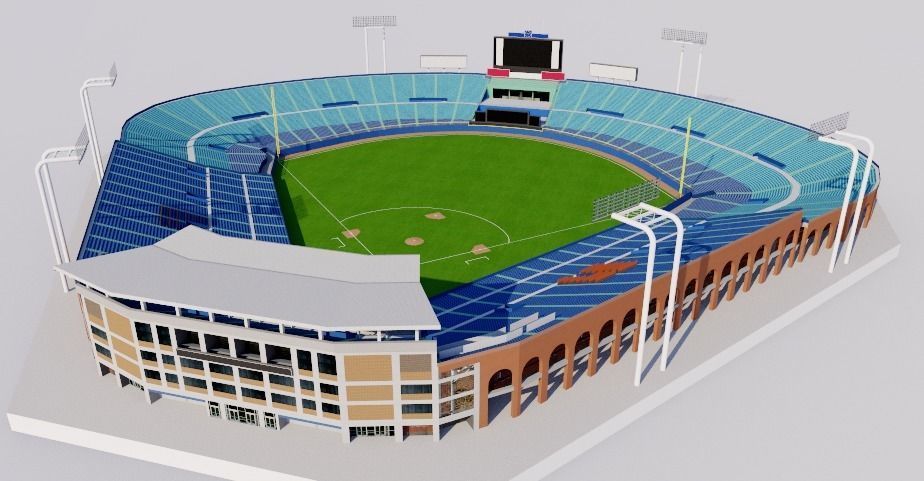 Meiji Jingu Stadium - Tokyo Japan 3D model_3