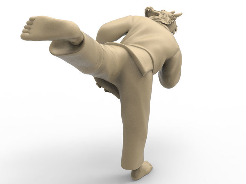 Dragon Back Kick 3D print model_2