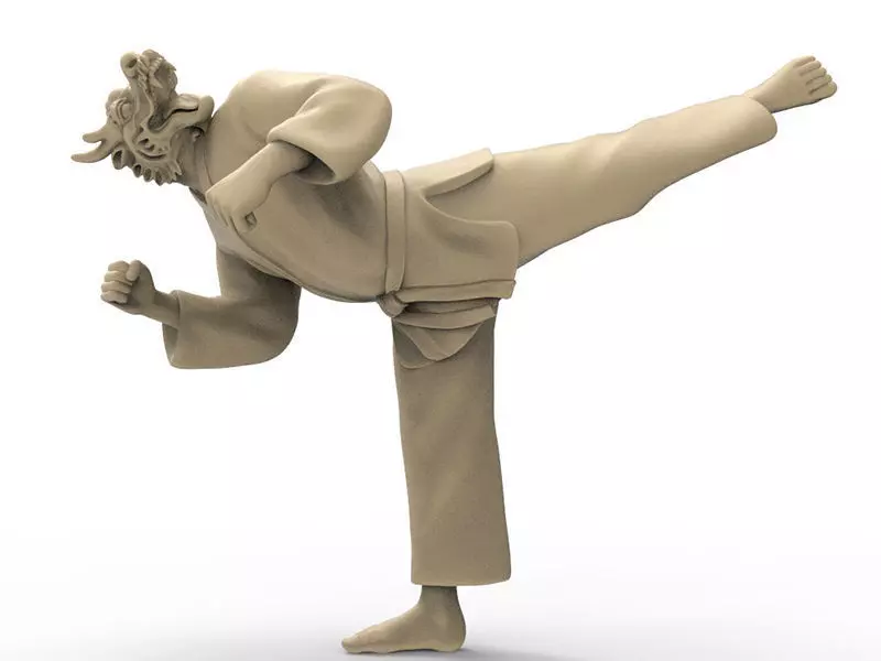 Dragon Back Kick 3D print model_0
