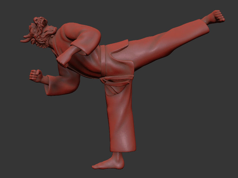 Dragon Back Kick 3D print model_7