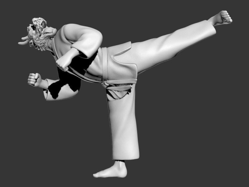 Dragon Back Kick 3D print model_6