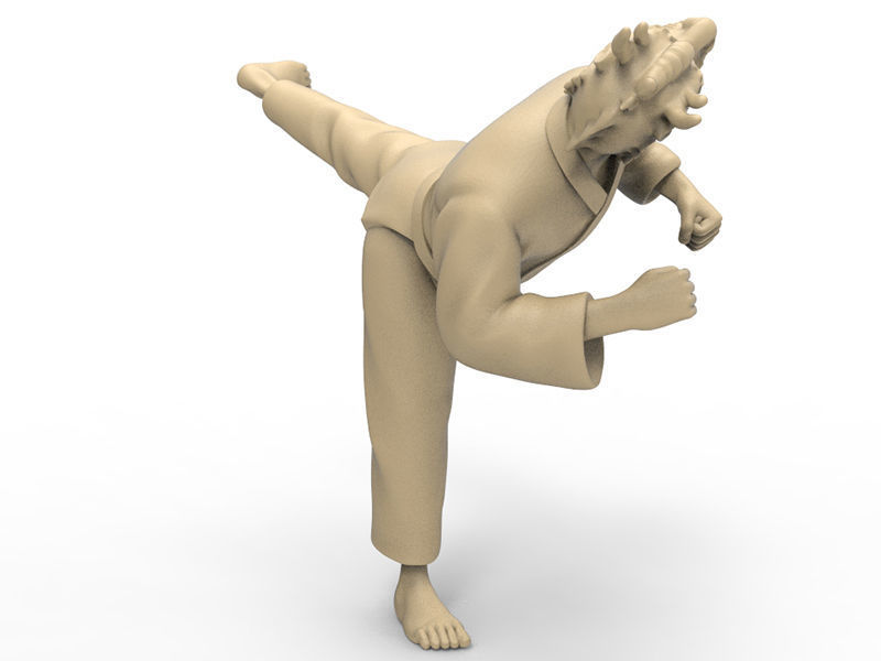 Dragon Back Kick 3D print model_4