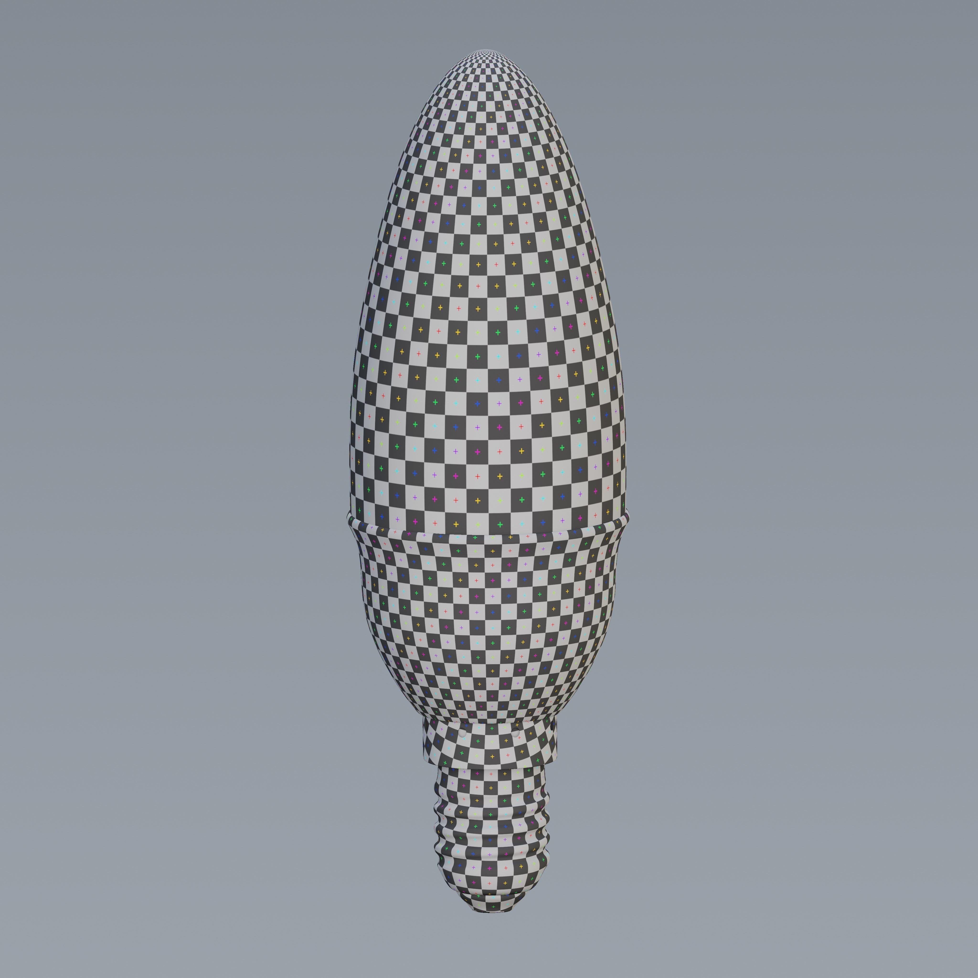 LED Candle Plain Bulb Low-poly 3D model_7