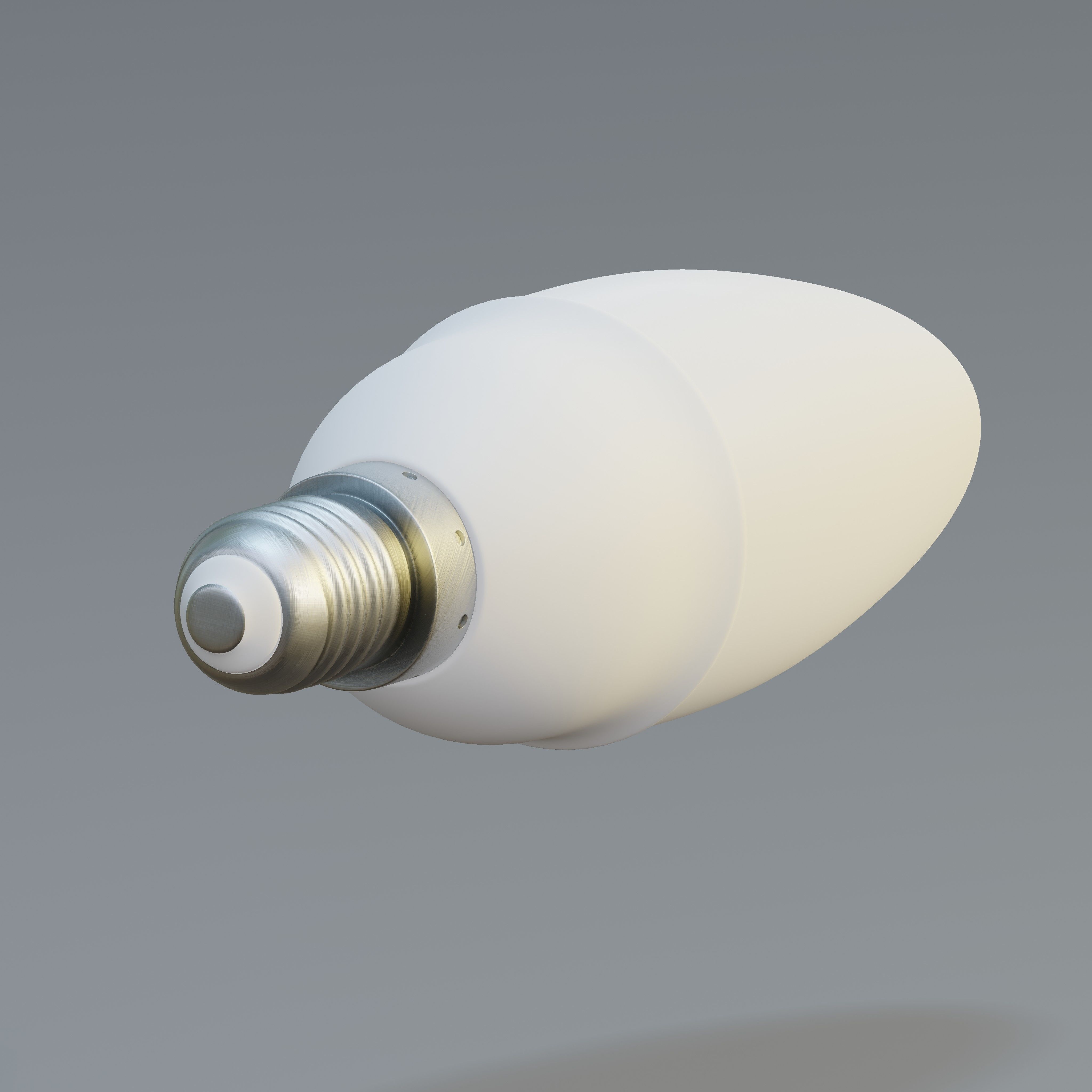 LED Candle Plain Bulb Low-poly 3D model_2