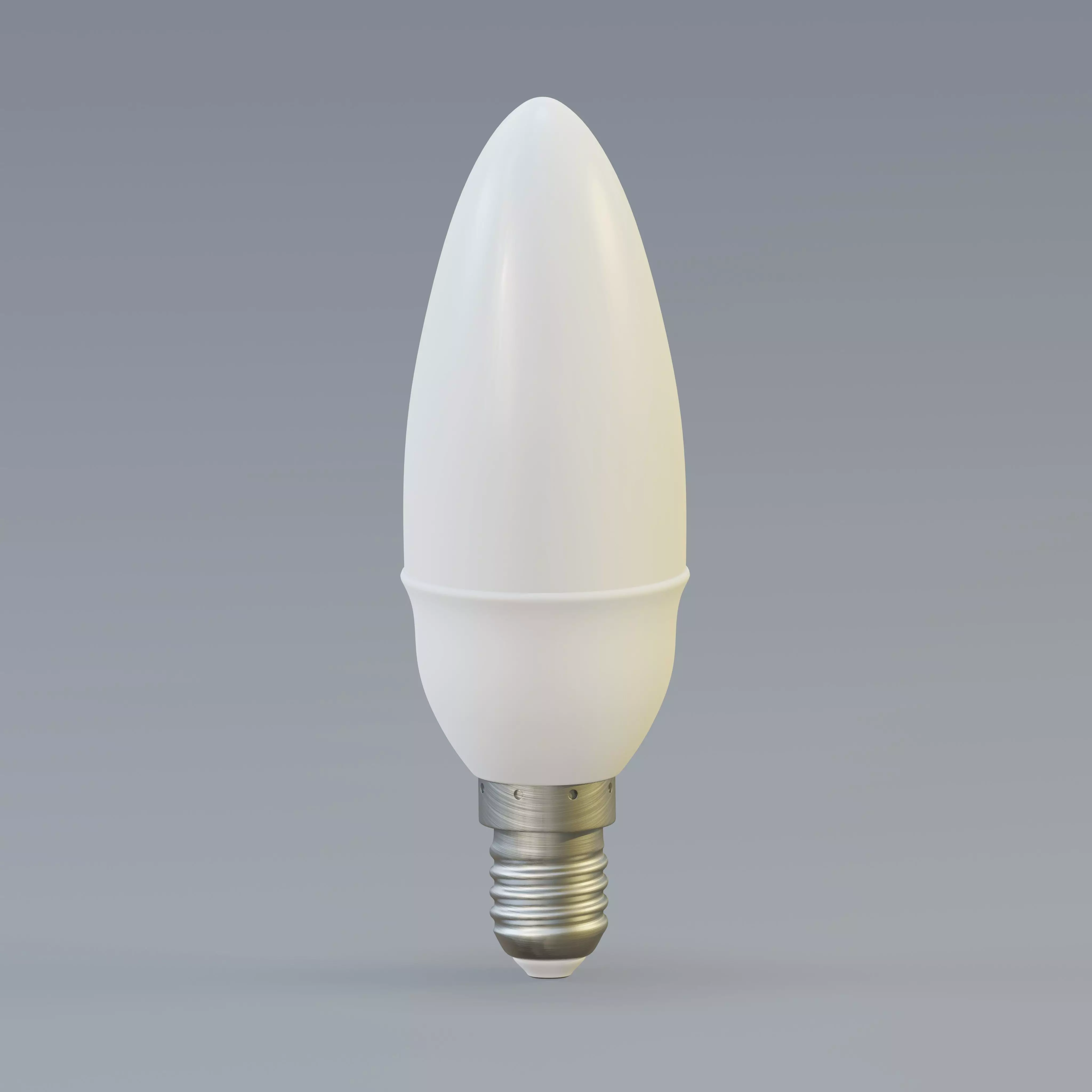 LED Candle Plain Bulb Low-poly 3D model_0
