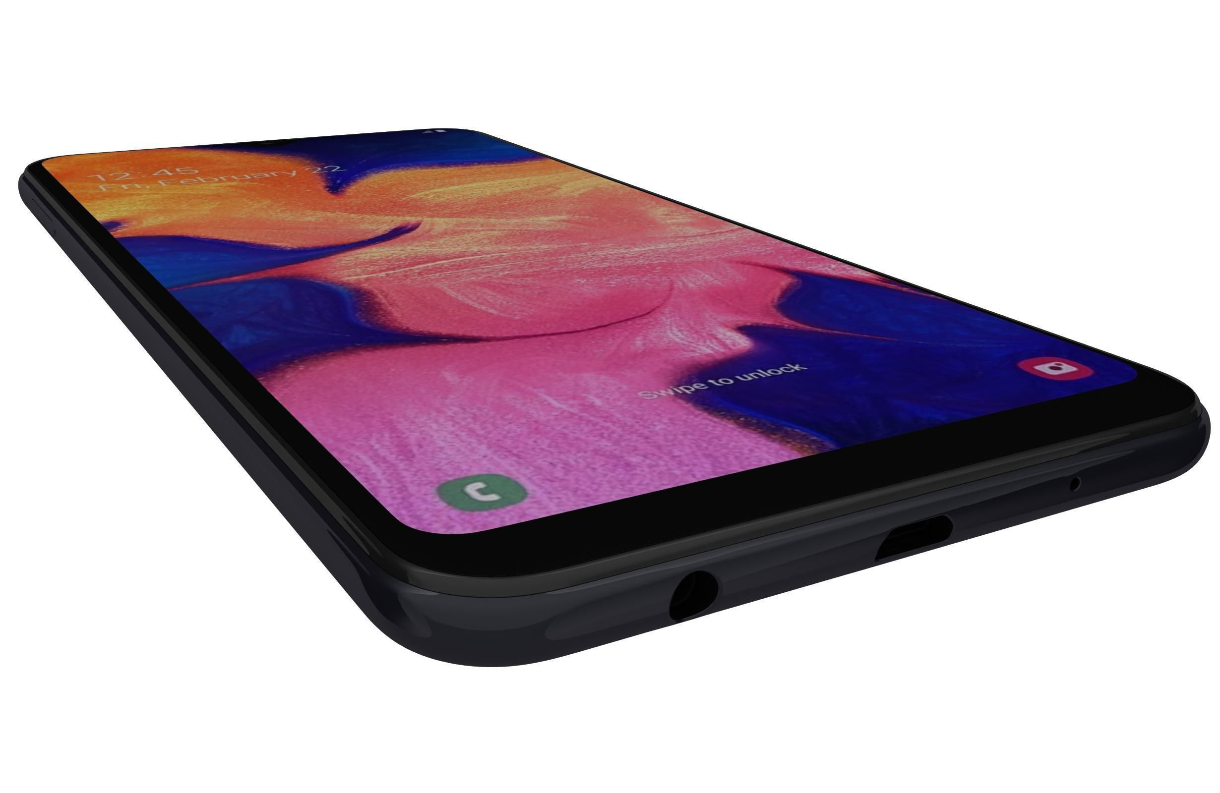 Samsung Galaxy A10 Black 3D model_9