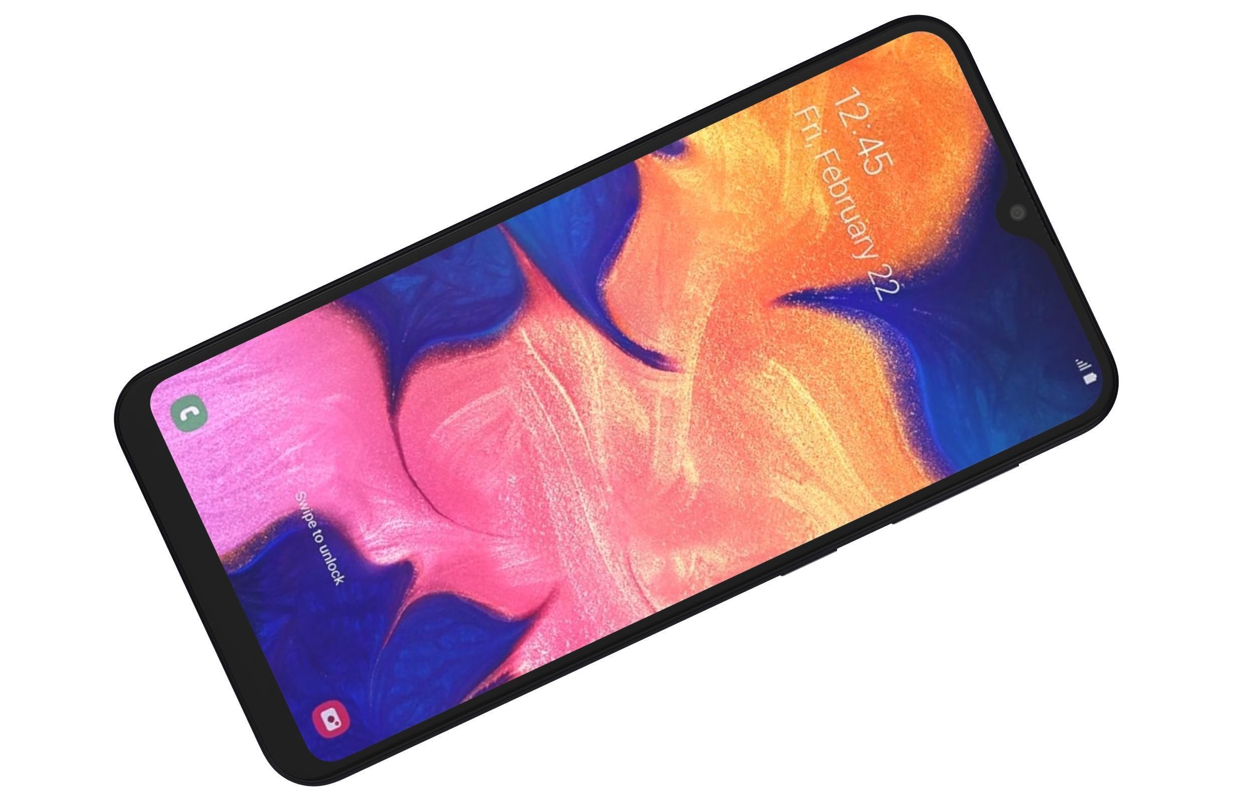 Samsung Galaxy A10 Black 3D model_6