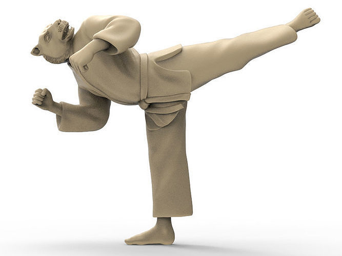 Tiger Back Kick 3D print model