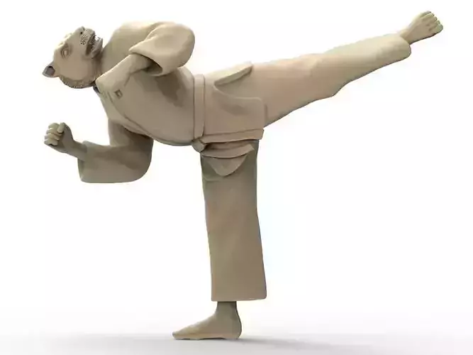 Tiger Back Kick 3D print model