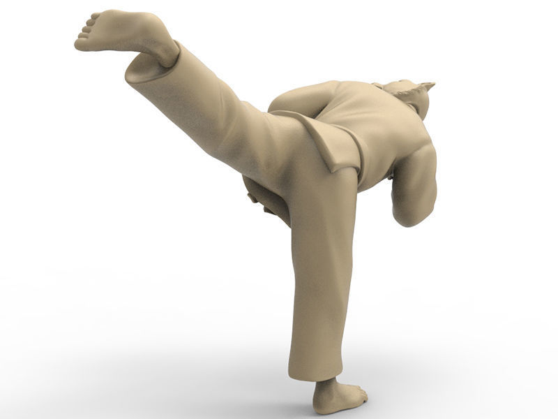 Tiger Back Kick 3D print model_2