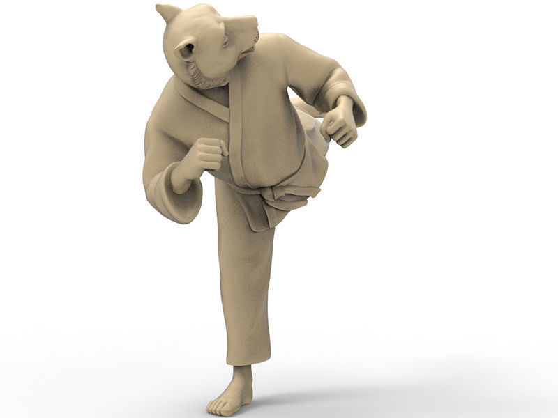Tiger Back Kick 3D print model_4