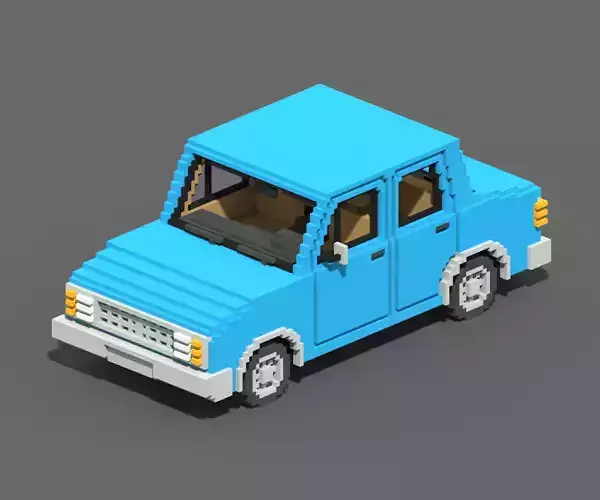 Voxel Sedan Car