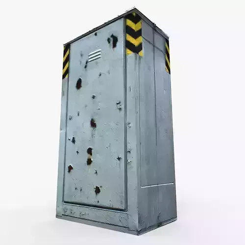 3D Electric Box Low Poly model