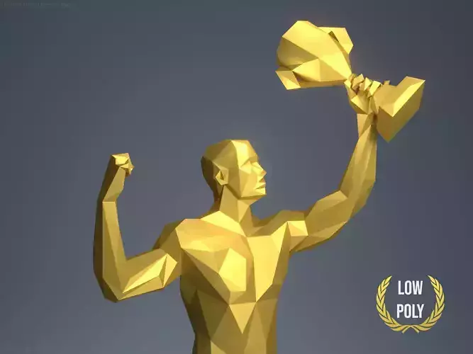 The Winner Low Poly Trophy 3D print model