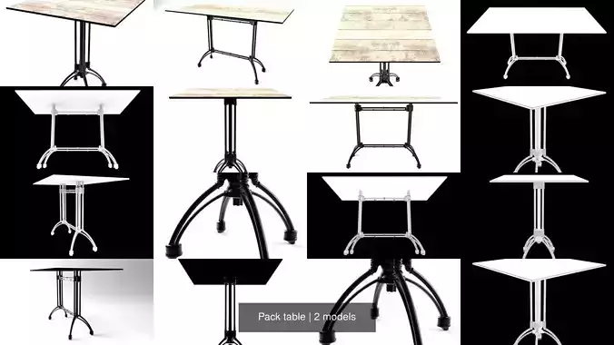 Pack table 3D Model Collection Pack table 3D Model Collection