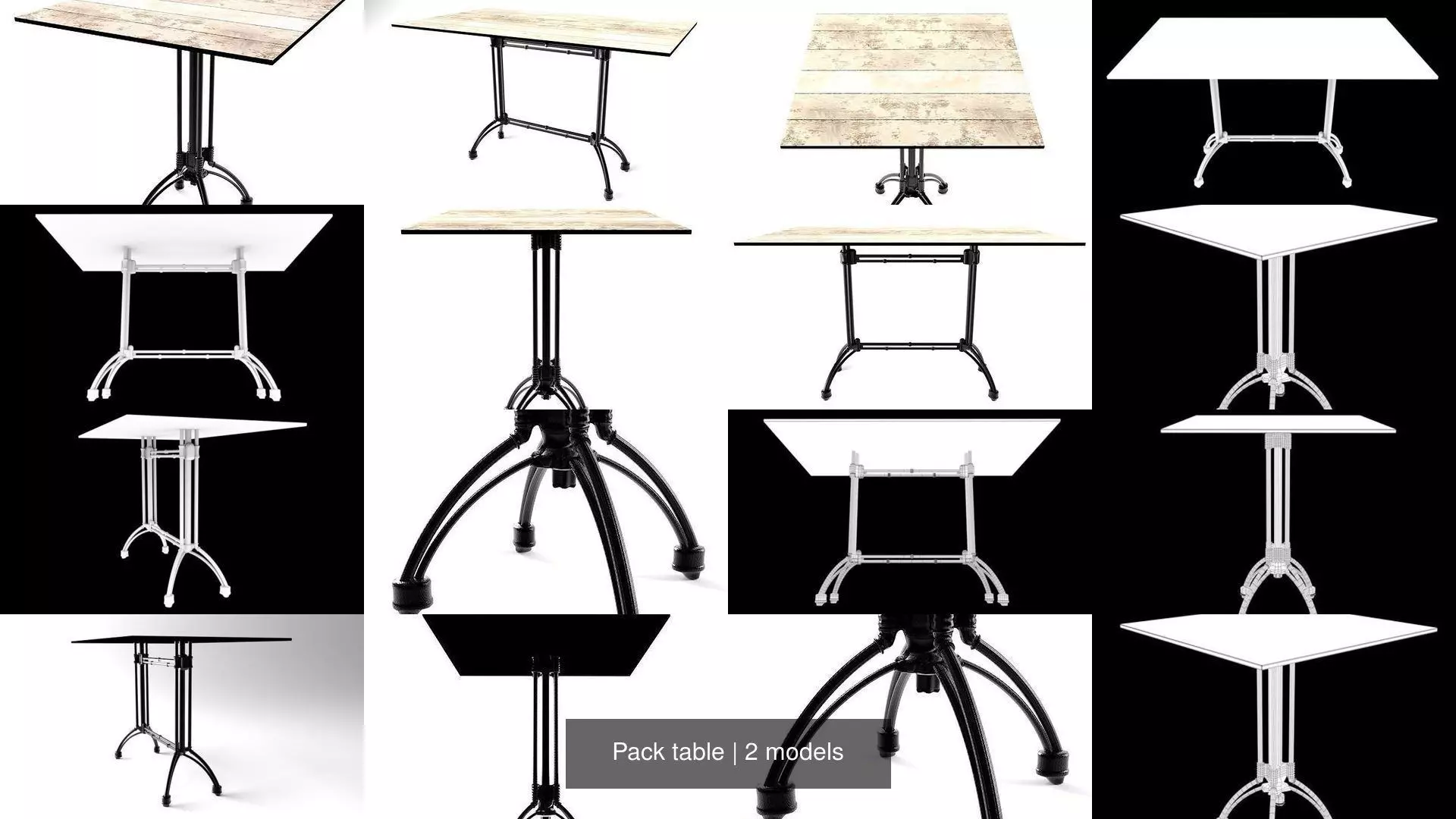 Pack table 3D Model Collection_0
