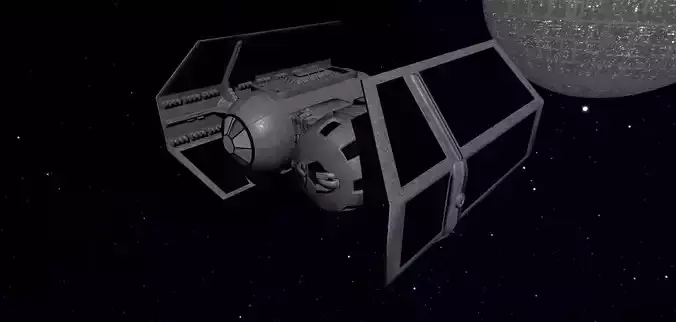 STAR WARS - TIE BOMBER Low-poly 3D model