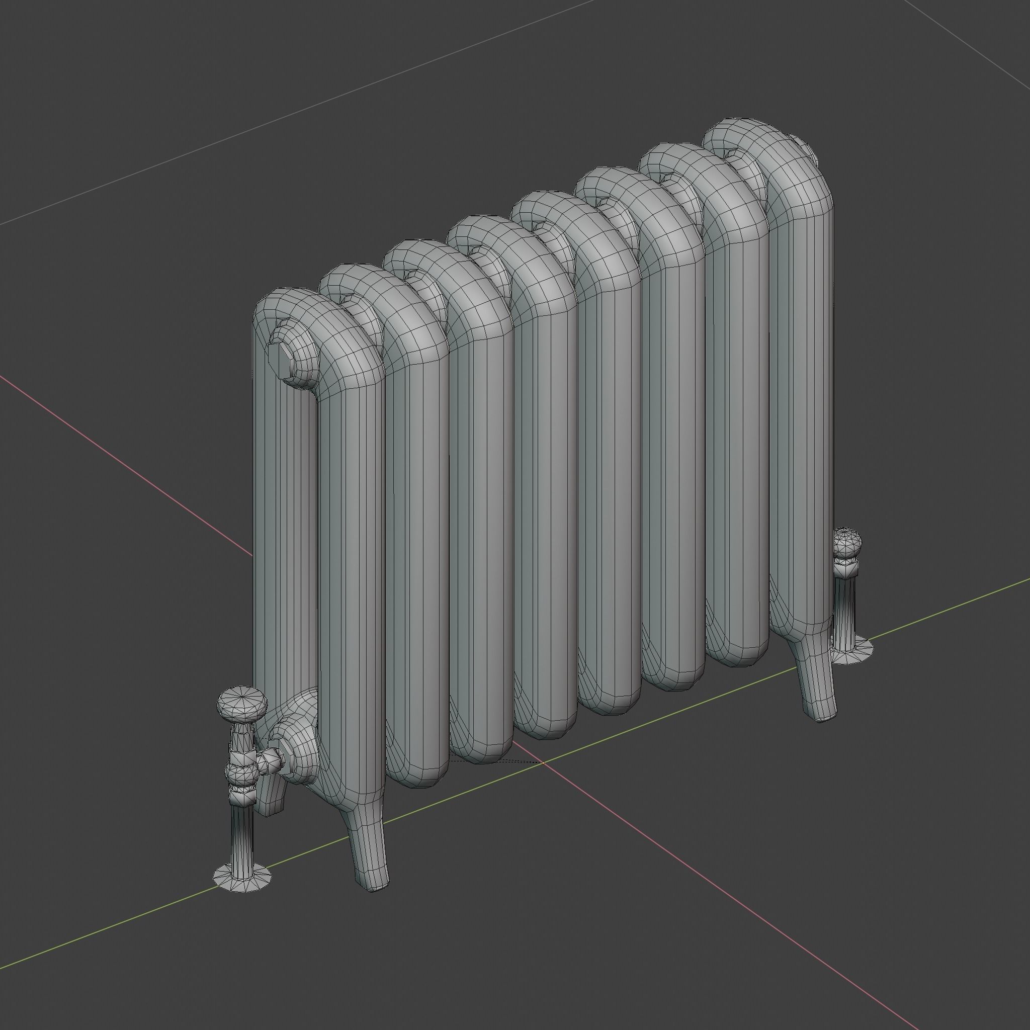 Game-ready iron radiator - Unity - HDRP - UE4 Low-poly 3D model_25