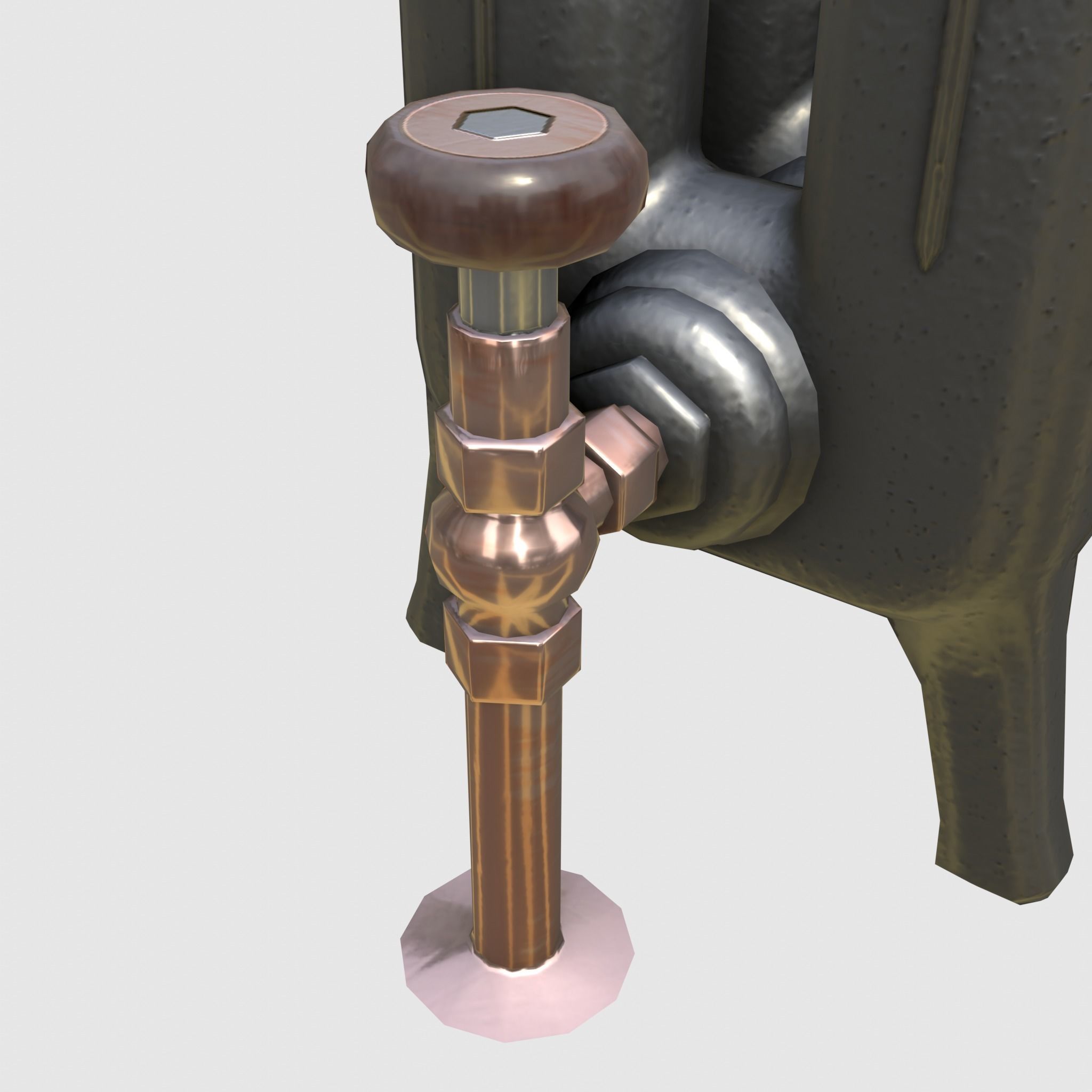 Game-ready iron radiator - Unity - HDRP - UE4 Low-poly 3D model_8