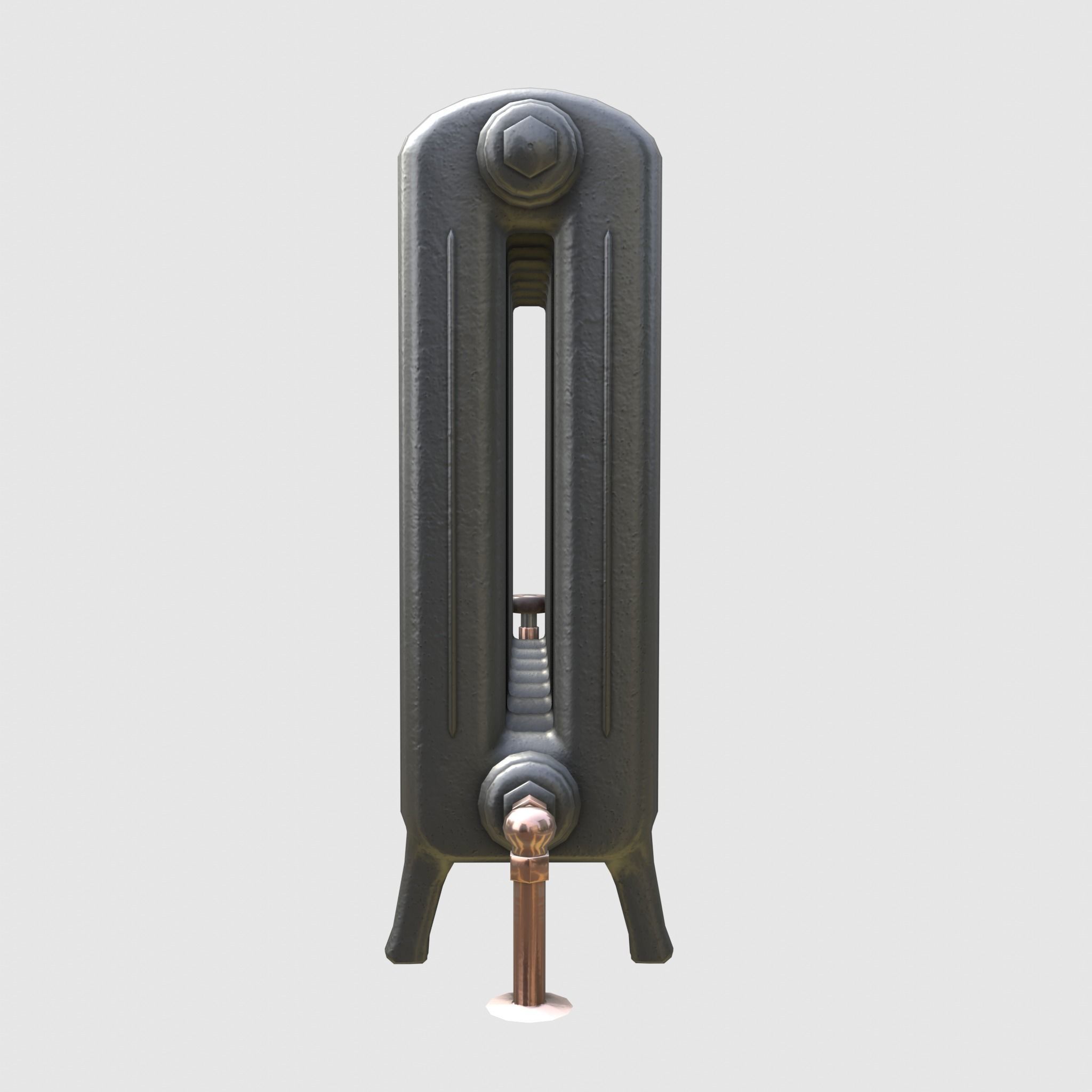 Game-ready iron radiator - Unity - HDRP - UE4 Low-poly 3D model_10