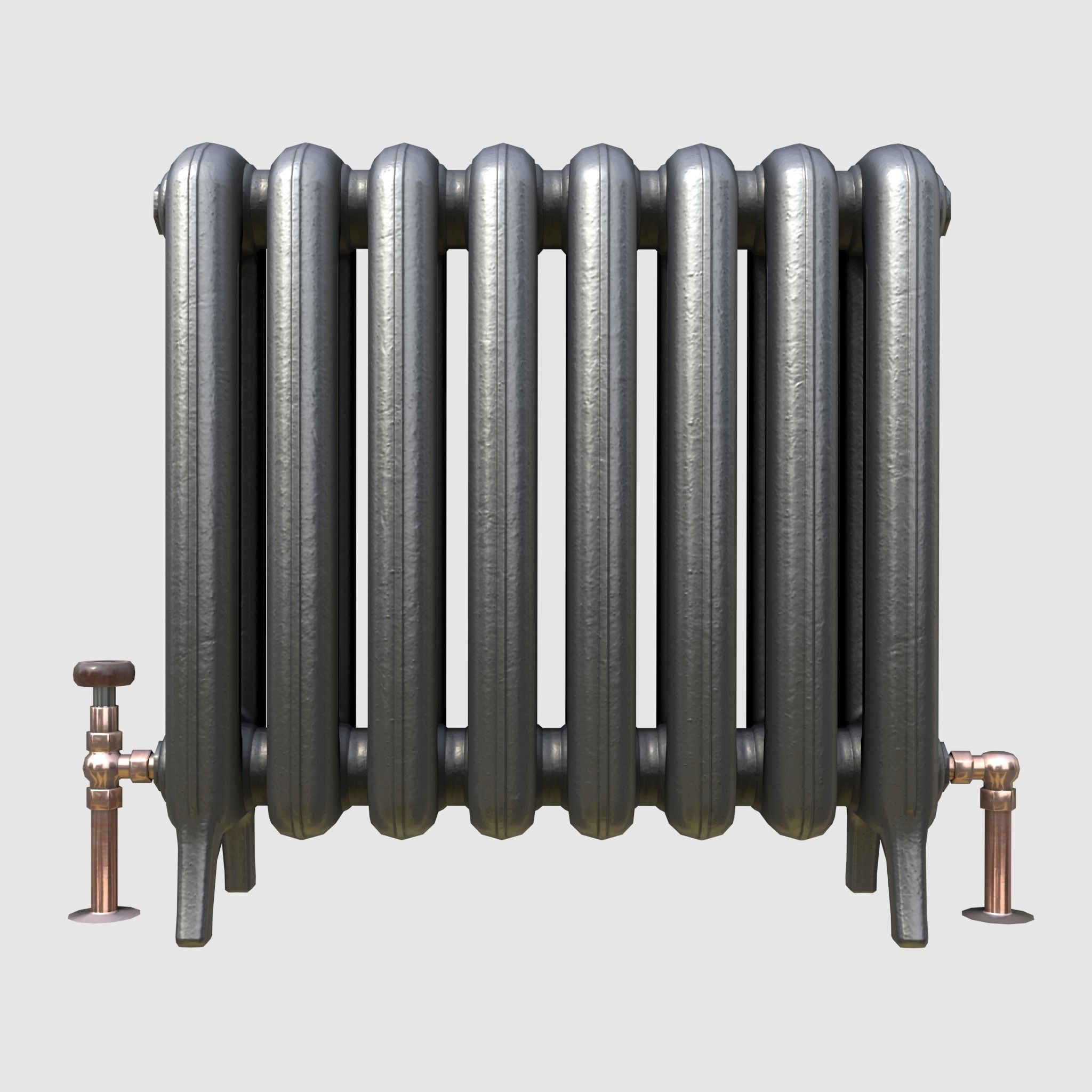 Game-ready iron radiator - Unity - HDRP - UE4 Low-poly 3D model_4