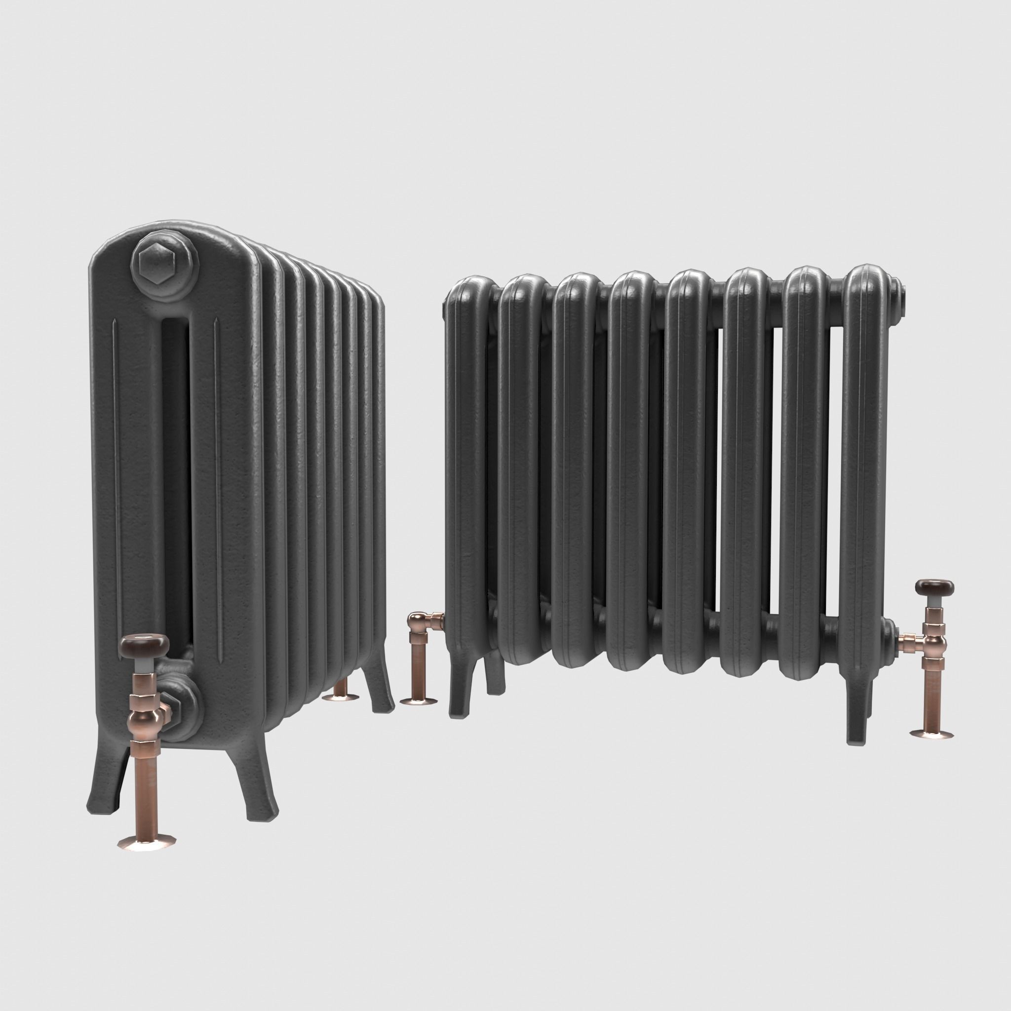 Game-ready iron radiator - Unity - HDRP - UE4 Low-poly 3D model_16