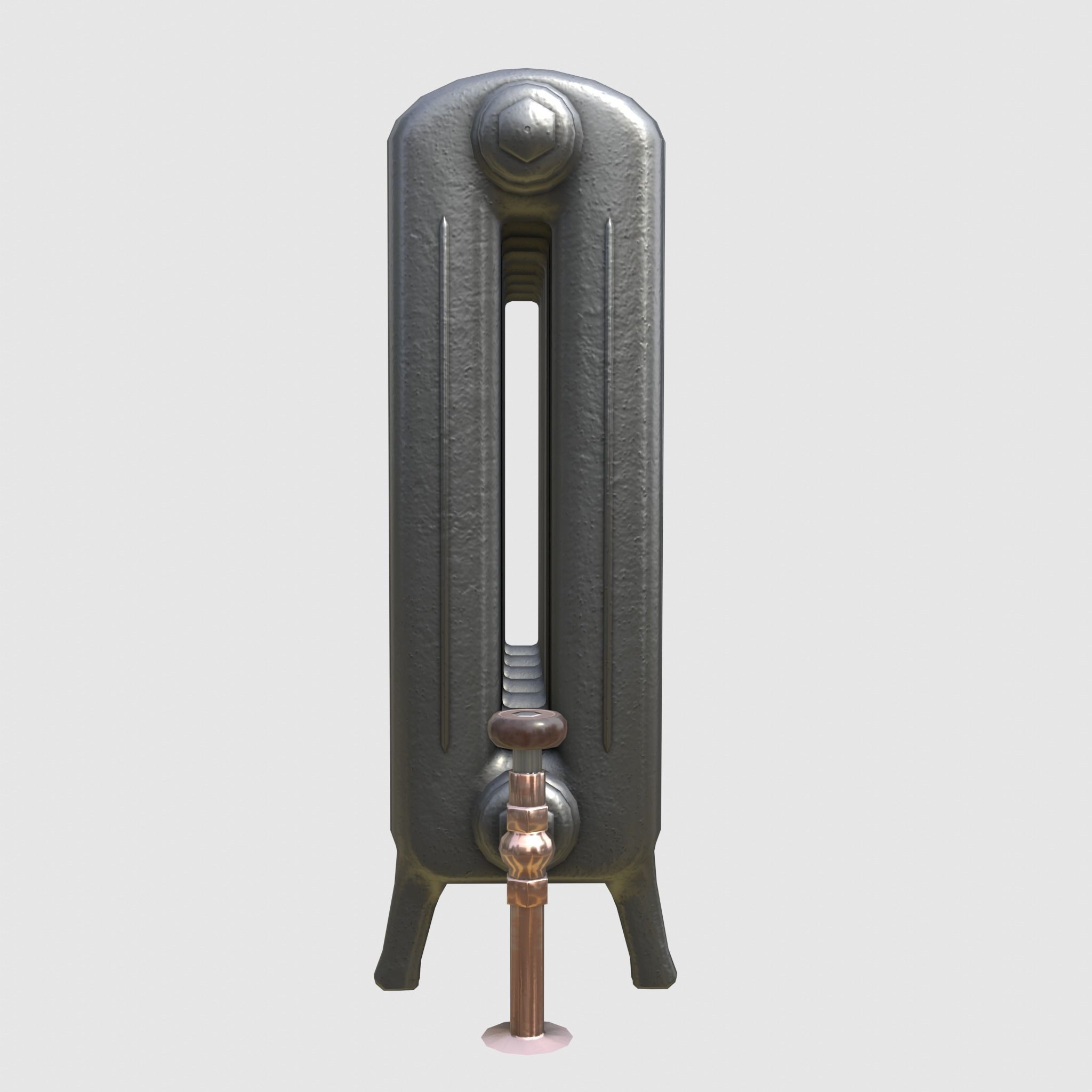 Game-ready iron radiator - Unity - HDRP - UE4 Low-poly 3D model_9