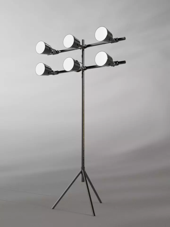 Industrial light stand Hangar lights Floor lamp 3D model