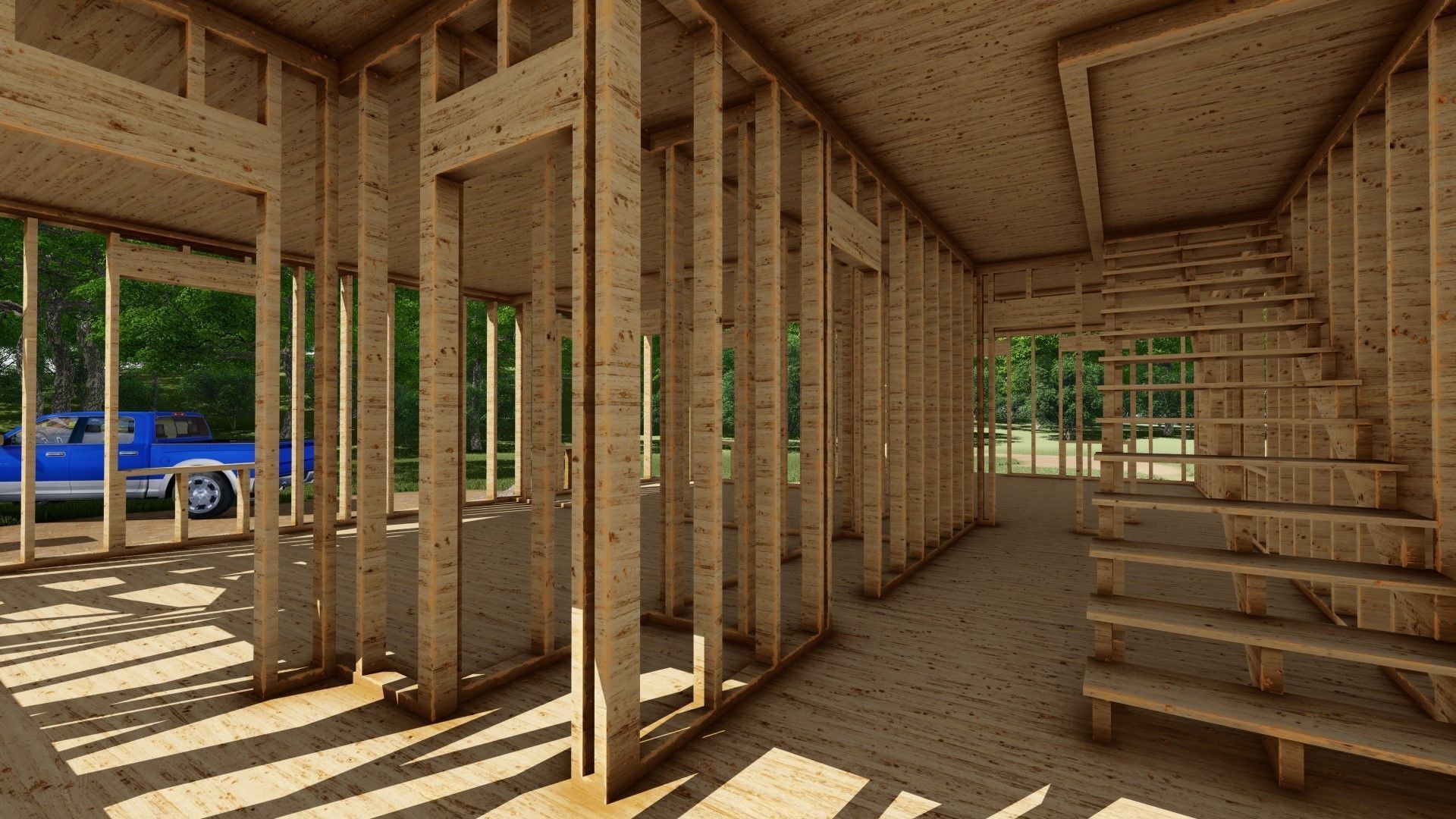 Small Framed House 2 3D model_11